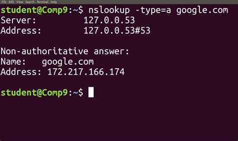 ubuntu nslookup 127.0.0.53.